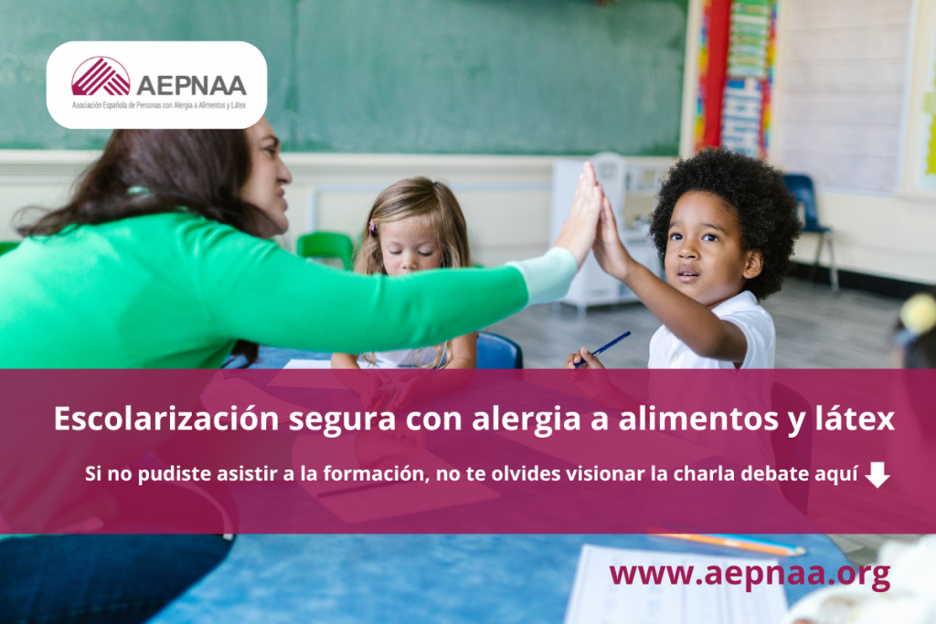 Video de la sesión formativa sobre escolarización segura del alumnado con alergia a alimentos y látex realizada por AEPNAA el 23 de septiembre de 2024.